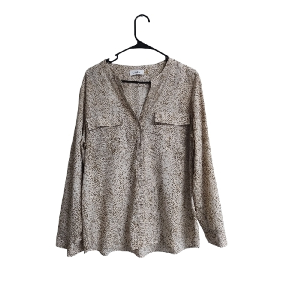 Calvin Klein Beige Speckled Blouse